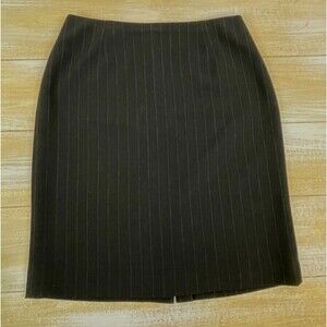 Ann Taylor Factory Store Skirt Size 8 Black w/white Pinstripe Pencil Mini Skirt